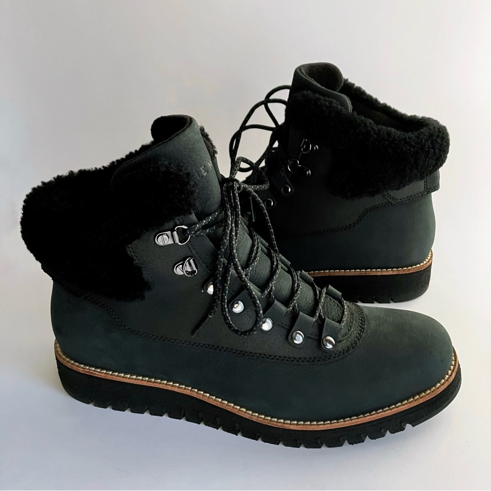 New COLE HAAN ZERØGRAND Explore Hiker Waterproof Boot Women Black‎ 9.5 NWT $110